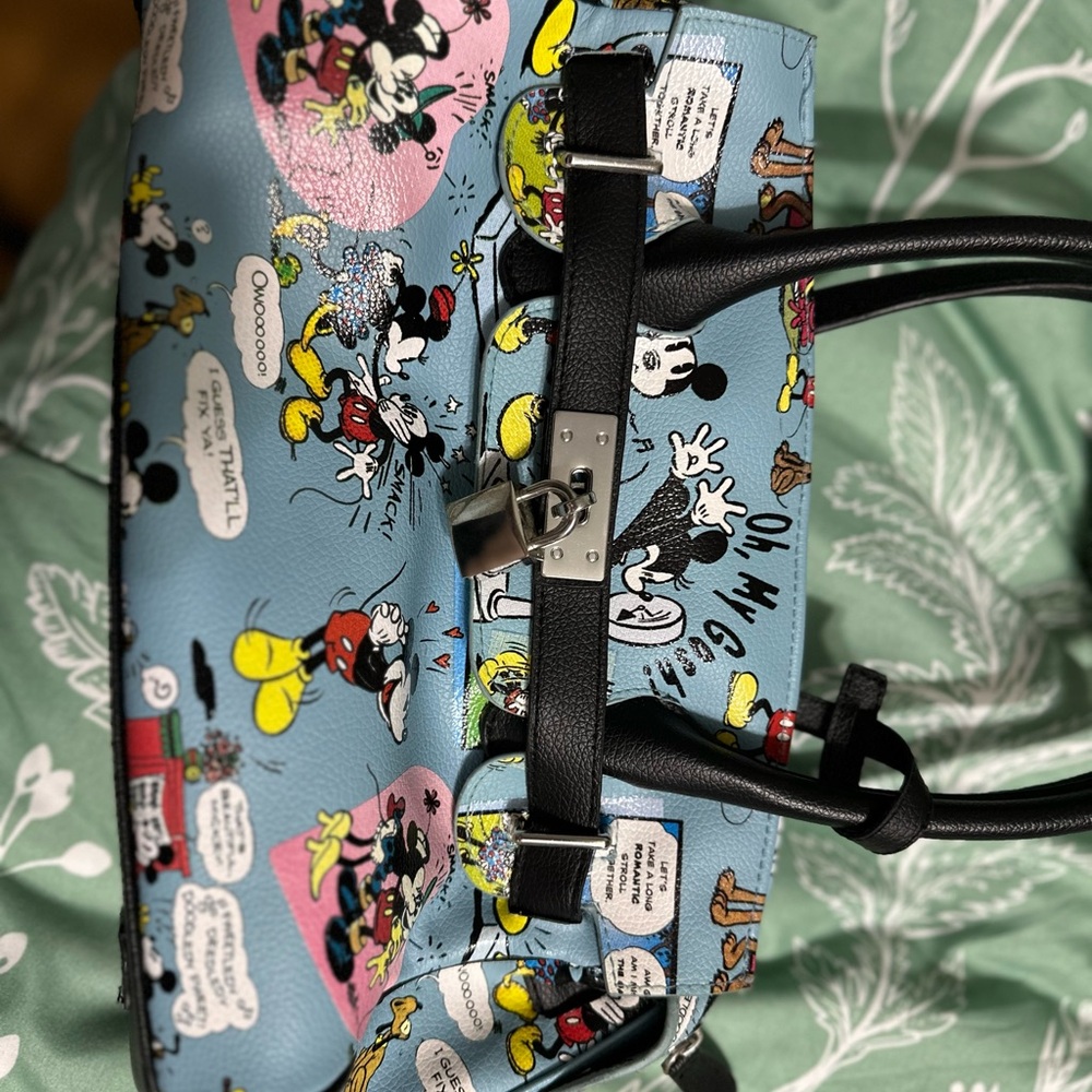 Disney Comic Print Satchel with Black Handles